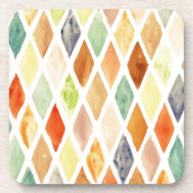 Watercolor background beverage coaster (Front)