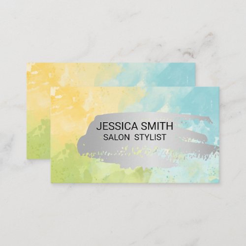 Watercolor Background Business Card