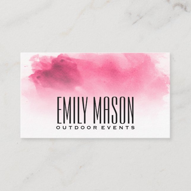 Watercolor Background Business Card (Front)
