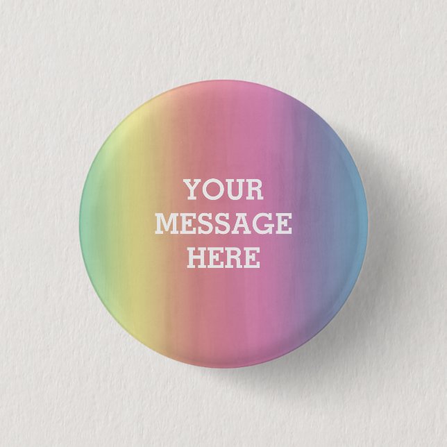 Watercolor background - Customize your own   Button (Front)