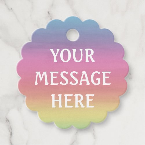 Watercolor background _ Customize your own Favor Tags