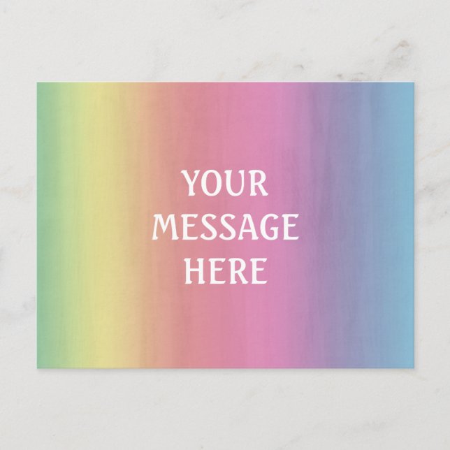 Watercolor background - Customize your own   Postcard (Front)