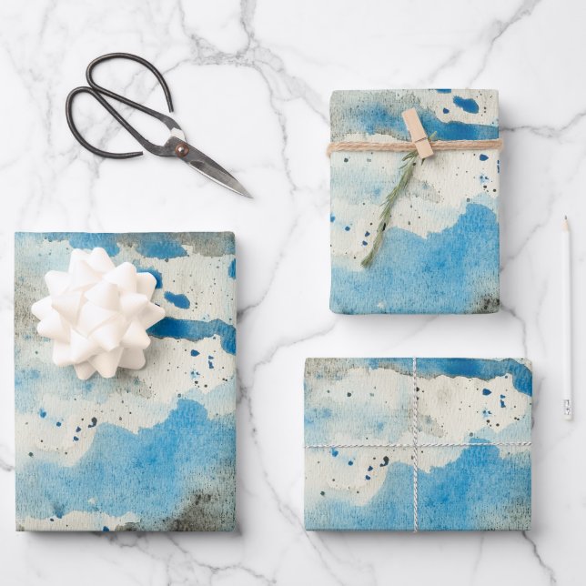 watercolor-background-design wrapping paper sheets (Front)