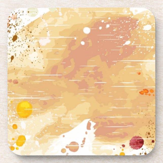 watercolor background drink coaster (Front)