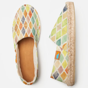 Watercolor background espadrilles