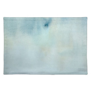 watercolor background in pastel blue and yellow cloth placemat