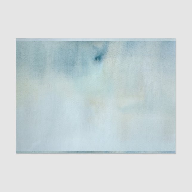 watercolor background in pastel blue and yellow tissue paper (Front)