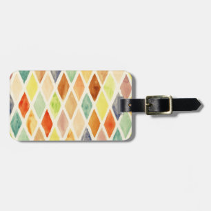 Watercolor background luggage tag