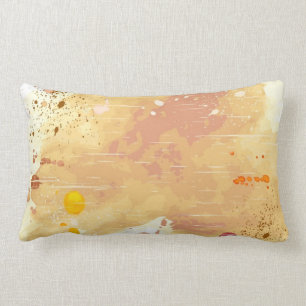 watercolor background lumbar pillow