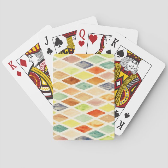 Watercolor background poker cards (Back)