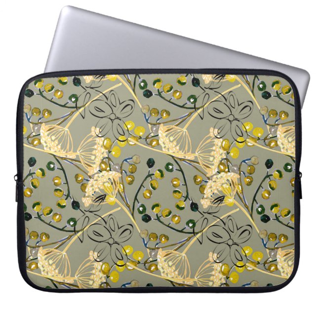 Watercolor background, seamless pattern laptop sleeve (Front)