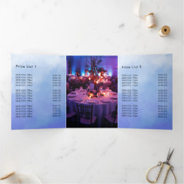 Watercolor background  Tri-Fold card