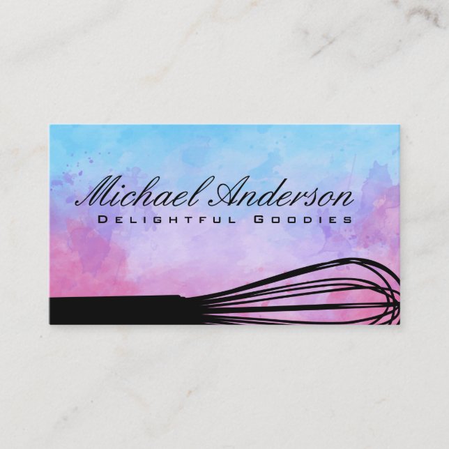 Watercolor Background | Whisk Business Card (Front)