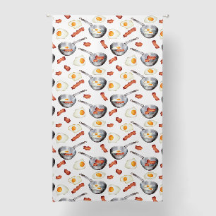 Watercolor Bacon & Eggs Breakfast Food Kitchen Blackout Curtains