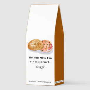 Watercolor Bagels Smoke Salmon Retirement Brunch Roasted Coffee