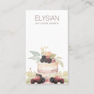 Watercolor Baker Bakery Pastry Chef Business Card