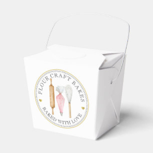 Watercolor Baker Pastry Chef Baker's Tools  Favor Boxes