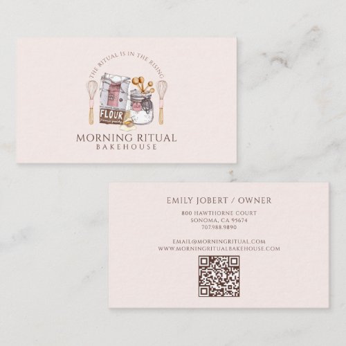 Watercolor Baker Pastry Chef Business Card