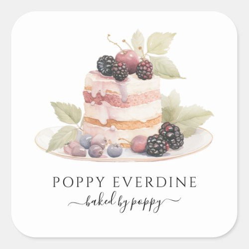 Watercolor Baker Pastry Chef Product Label