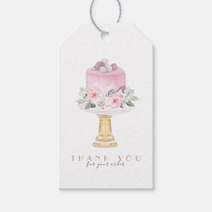 Watercolor Bakery Caterer Cake Gift Tags