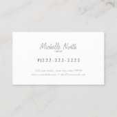 Watercolor Bakery Desserts ID298 Business Card (Back)