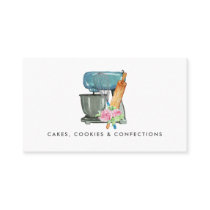 Watercolor Bakery Logo | Floral Business Card