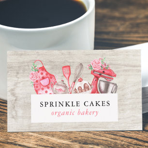 Watercolor Baking & Cooking Utensil Baker Business Card