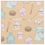 Watercolor Baking on Light Orange Fabric