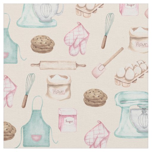 Watercolor Baking on Sand Fabric