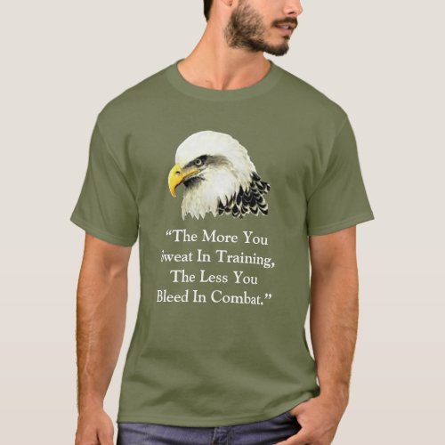 Watercolor Bald Eagle Seal Quote T_Shirt