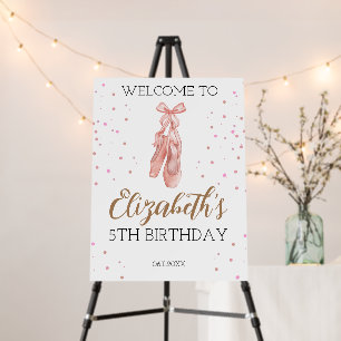 Watercolor Ballerina Birthday party Welcome Foam Board