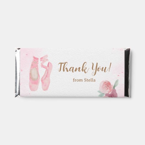 Watercolor Ballerina in Pink  Hershey Bar Favors