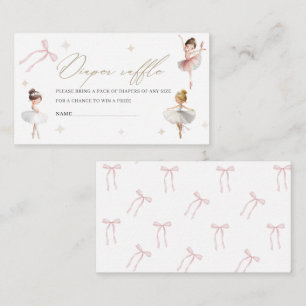   Watercolor Ballerina one birthday Tutu cute  dia Enclosure Card
