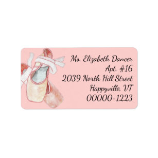 Ballerina Personalised Address Labels 42 Custom Ballet Dancer Return Stickers