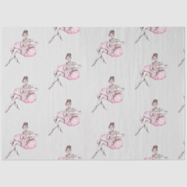 Watercolor Ballerina Series Design 28 Tissue Paper (Front)