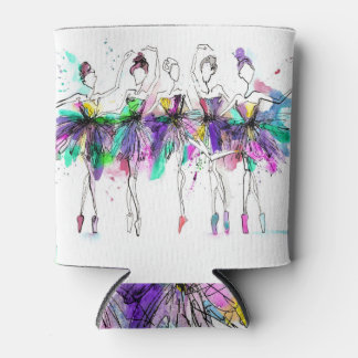 Watercolor Ballerinas: Bright Dance Illustration Can Cooler