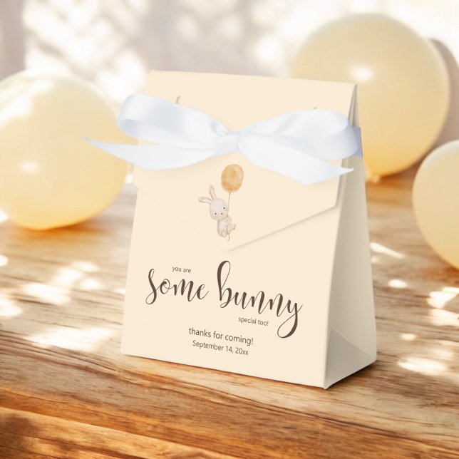 Watercolor Balloon Bunny Baby Shower Party Favor Boxes (Creator Uploaded)