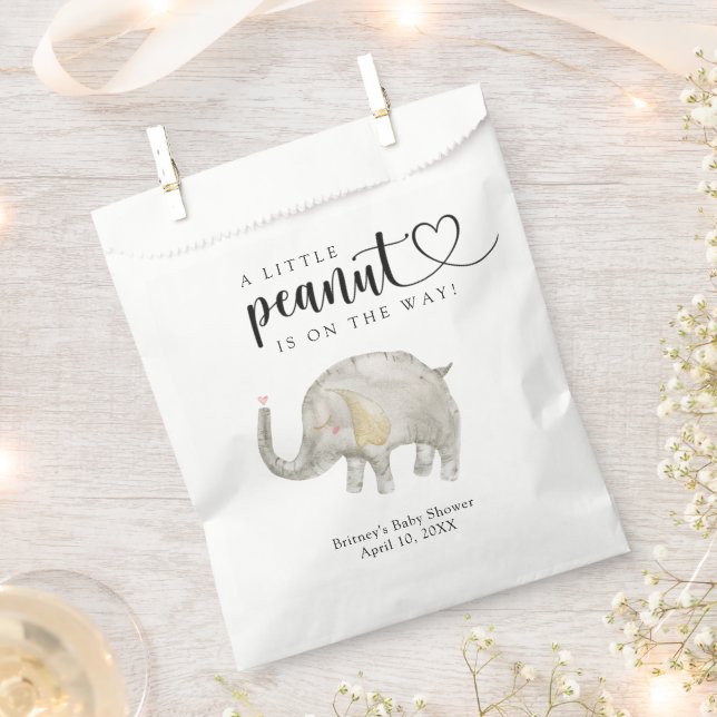 Watercolor balloon elephant  favor bag (Clipped)