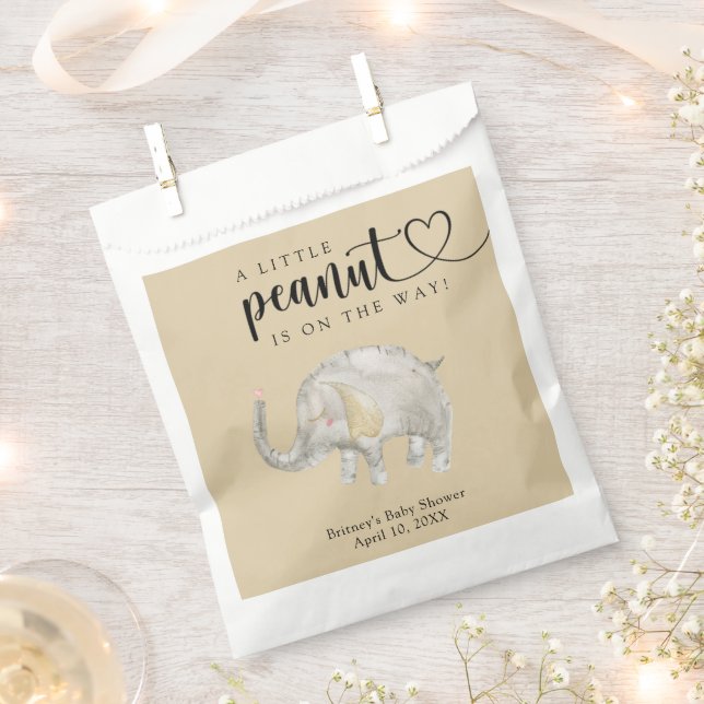 Watercolor balloon elephant  favor bag (Clipped)