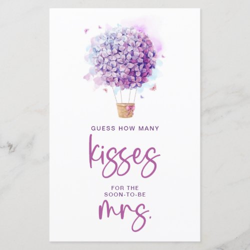 Watercolor Balloon Flowers  How Many Kisses Bride