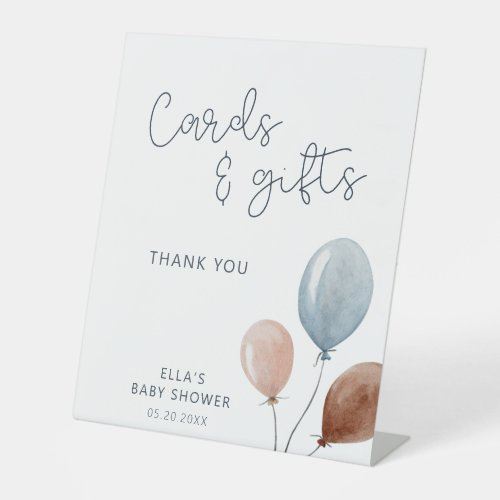 Watercolor Balloons Cards and Gifts Pedestal Sign