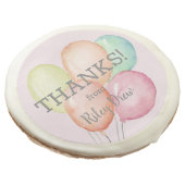 Watercolor Balloons Sugar Cookie (Angled)