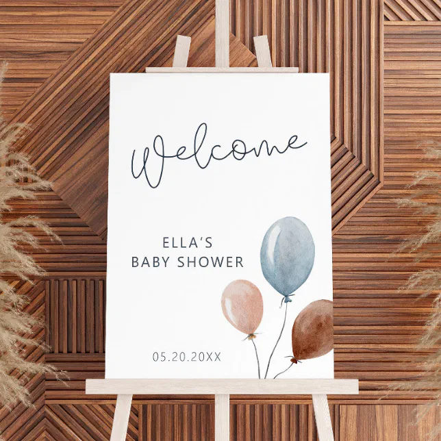 Watercolor Balloons Welcome Foam Board | Zazzle