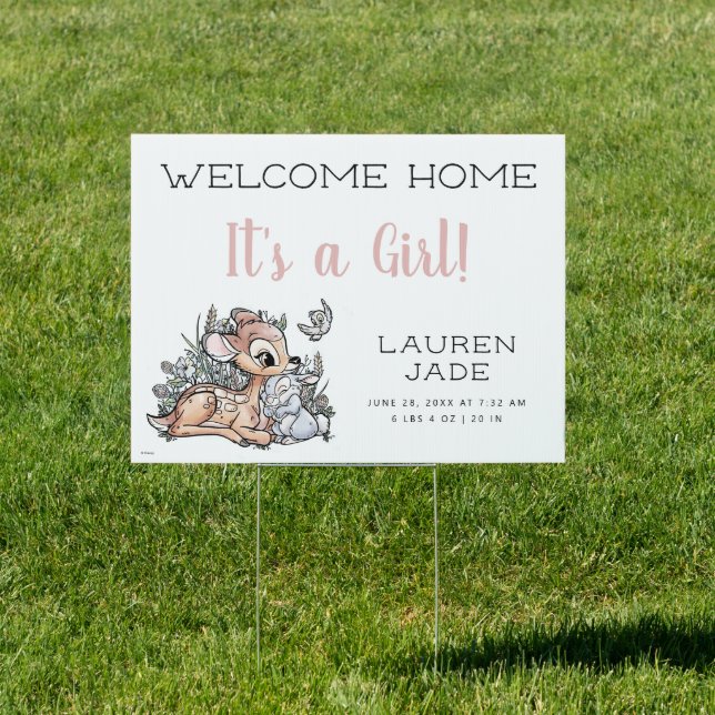 Watercolor Bambi |  Welcome Baby Sign (Insitu)