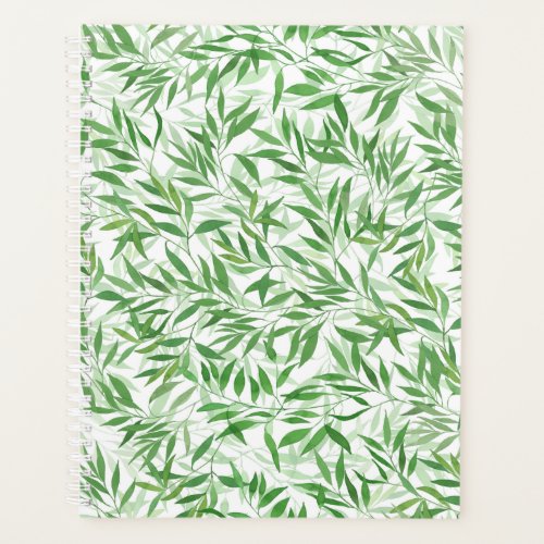 Watercolor Bamboo Leaf Branches Vines Forest Planner