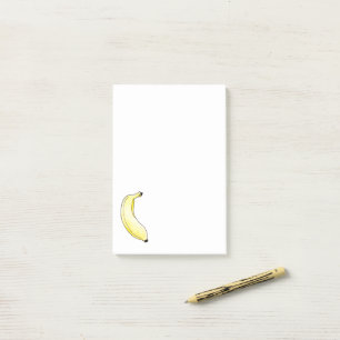 watercolor banana post-it notes