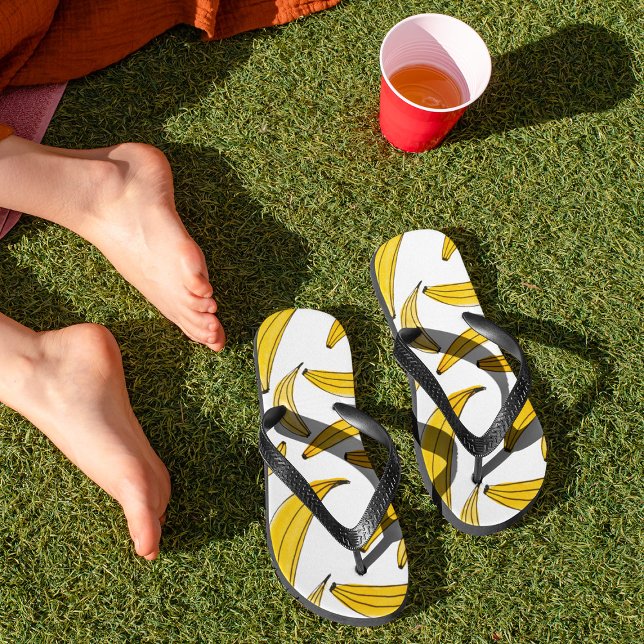 Watercolor bananas - yellow flip flops (Creator Uploaded)