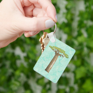 Watercolor Baobab Tree Keychain