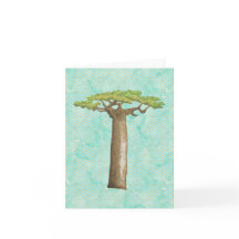 Watercolor Baobab Tree Note Card