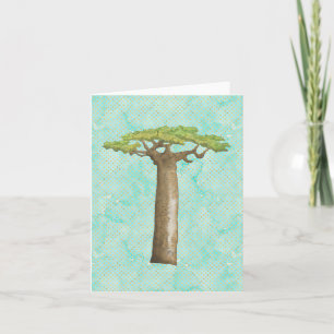 Watercolor Baobab Tree Note Card